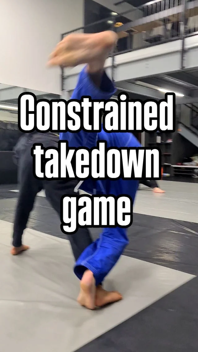 Standing game we played in class today. Player 1 tries to push or pull partner out of the square. Player 2 tries to counter their force and put them on the ground.
